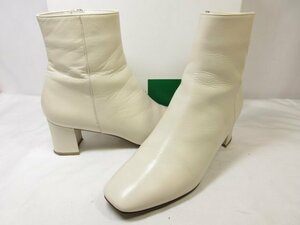 HH super-beauty goods [ Ginza Kanematsu GINZA Kanematsu] 218075 short boots leather women's shoes ( lady's ) size24.5 ivory series #30LZ4471#