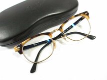 超美品 【RayBan レイバン】 ブロー型 度入りメガネ 眼鏡 めがね サングラス アイウェア (メンズ) 49□21 140 茶系 RB 5154 5494■7CC1031_画像1