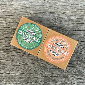 新品、SEX WAX 2個セット サーフィン ワックス オレンジ&グリーンラベル