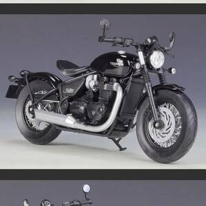 調整価格 ミニカー バイク TRIUMPH BONNEVILLE BOBBER 1/12 合金 ミニカー ミニチュア オートバイ ブラック ボンネビル ボバー 完成品 F209の画像7