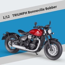 調整価格 ミニカー バイク TRIUMPH BONNEVILLE BOBBER 1/12 合金 ミニカー ミニチュア オートバイ ブラック ボンネビル ボバー 完成品 F209_画像2