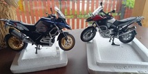 2カラー 完成品 ■ ダイキャス バイク ミニカー 合金 1/12スケール BMW R1200 GS レッド ブルー ■ ミニチュア オートバイ ミニカー G566_画像6