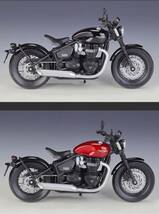 調整価格 ミニカー バイク TRIUMPH BONNEVILLE BOBBER 1/12 合金 ミニカー ミニチュア オートバイ ブラック ボンネビル ボバー 完成品 F209_画像5