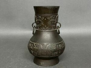 古銅 花瓶 唐物 花器 時代物 中国美術 唐物