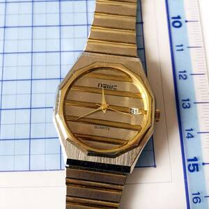 中古　newc　腕時計　紳士　クオーツ 電池式　可動品　NO.5131