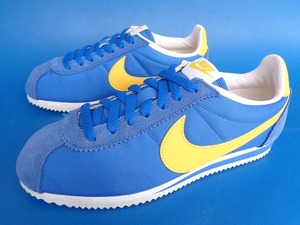 13557■美品 15年製 NIKE CLASSIC CORTEZ NYLON ナイキ クラシック コルテッツ ナイロン 青 黄 807472-471 26.5