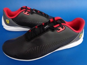 13573■美品 PUMA FERRARI DRIFT CAT DECIMA プーマ フェラーリ ドリフト キャット ドライビング シューズ 黒 赤 27.5 307193-04