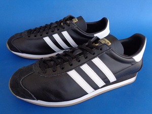 13585■美品 20年製 adidas country OG アディダス カントリー 黒 白 レザー 金ベロ 28 cm FV1224