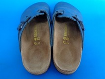 13619■Birkenstock BOSTON ビルケンシュトック ボストン サンダル レザー 紺 ネイビー 42 27 クロッグ_画像8