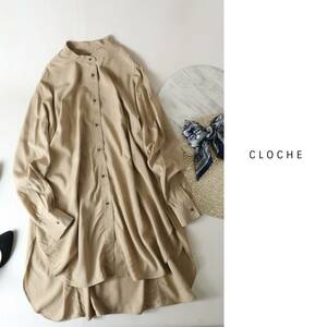 クロシェ CLOCHE☆洗える 2WAY バンドカラーロングシャツ 02サイズ☆A-O 1185