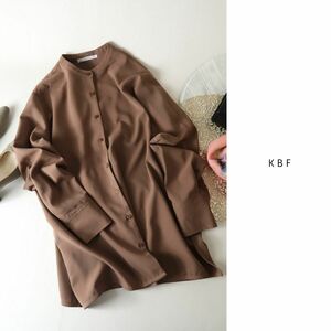 ケービーエフ KBF/アーバンリサーチ☆洗える オーバーサイズ バンドカラーシャツ☆C-K 0850