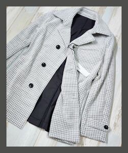 8【新品タグ付き】daboro ツイード テーラードジャケット 白黒