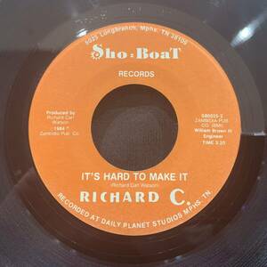 【EP】Richard C. - It's Hard To Make It / I Want You Back 1984年USオリジナル Sho Boat SB5025