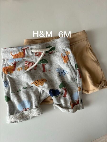 H&M ベビー　ショートパンツ　2枚セット コットン　6M 70㎝