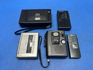 SONY TCM-450/ TCM-121/ TCM-4TR/ ICD-BP450/ Panasonic RN-122/カセットレコーダー 5点セット　現状　ジャンク