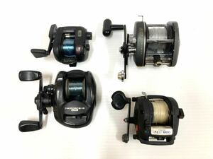 リール 4台まとめ売り◆Daiwa TRIFOCE-S 153B／RYOBI シュンカン チヌテック130／Shimano SUPER 小船 500／Shimano チヌ GT1000 中古