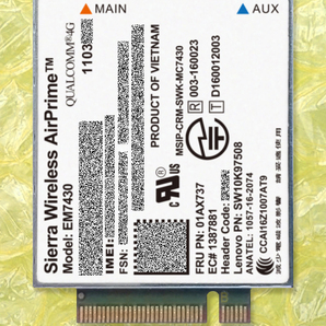 [即決] [送料無料] Sierra「EM7430」4G LTE WWAN カード [NTT Docomo; au (KDDI); SoftBank; 楽天] [Lenovo]の画像1