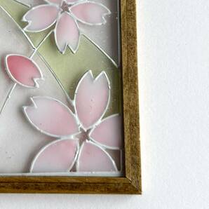ミニチュア ステンドグラス風パネル「桜」1/12サイズ ドールハウス装飾用 ドール撮影背景用の画像3