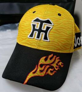 阪神タイガース ウル虎の夏 炎刺繍入り 黄炎キャップ/帽子 フリーサイズ 甲子園球場配布 非売品/新品同様未使用/来場者プレゼント