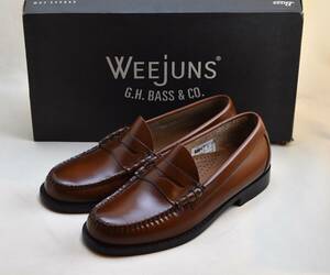 G.H BASS bus standard Be flow ru Loafer LARSONla-son mid Brown leather leather sole US6 23.5-24cm corresponding unused goods 