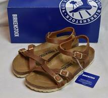 SALE!! BIRKENSTOCK ビルケンシュトック　レザーサンダル　Kumba　クンバ　COGNAC NUBUCK　38　24.5cm相当　未使用品　ドイツ製_画像1