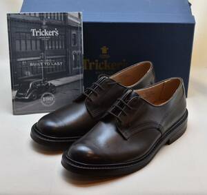 SALE!! トリッカーズ Tricker's　4EYES　プレーンダービー　ダイナイトソール　WOODSTOCK ESPRESSO　5636 UK8 26.5cm 未使用品　イギリス製