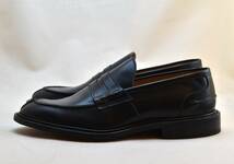 SALE!! トリッカーズ Tricker's　JAMES　サドルローファー　レザーソール　BLACK BOX CALF　UK8.5 27cm 未使用品　イギリス製_画像3