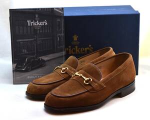 SALE!! トリッカーズ Tricker's　ビットローファー　SNUFF SUEDE レザーソール　UK8 26-26.5cm 　新古品　イギリス製