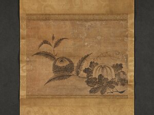 【模写】【伝来】sh5109〈伝：雪村〉野菜図 画僧 室町時代 中国画