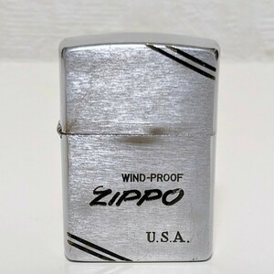 当時物 ZIPPO ジッポービンテージオイルライター WIND-PROOF ZIPPO U.S.A 1995年製 シルバーカラー 喫煙具 動作未確認 現状品