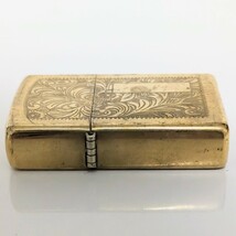 当時物 ZIPPO ジッポービンテージオイルライター アラベスク 唐草模様 ベネチアン 両面 ソリッドブラス インナーゴールド 2000年製 現状品_画像5