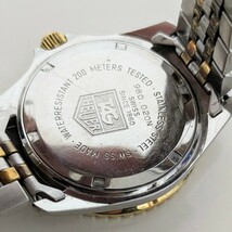 1円 TAG Heuer 1000 professional タグホイヤー 1000 プロフェッショナル 980.020N デイト クオーツ 黒文字盤 純正ベルト 電池交換 稼働品_画像9