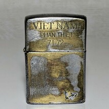 当時物 希少レア 1971年製 ZIPPO VIETNAMベトナムジッポー VIETNAM PHAN THIET 71-72 ベトナム ファンティエット フタ破損 ジャンク 現状品_画像1