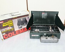 Coleman 414-700 Two Burner POWERHOUSE Dual Fuel stove コールマン ツーバーナー コンロ パワーハウス 414-700 Coleman 414C455 現状品_画像1