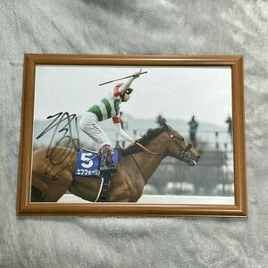 「競馬 エフフォーリア 横山武史 直筆サイン入り A4写真 証拠有」イクイノックス ルメール 武豊 藤田菜七子 ゼッケン 実使用 馬券 グッズ