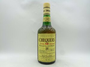CHEQUERS 12年 チェッカーズ ブレンデッド スコッチ ウイスキー 特級 750ml 43% 未開封 古酒 X262747