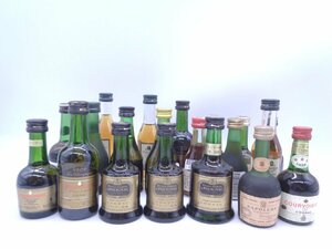 【同梱不可】1円～ コニャック ブランデー ミニボトル 20本セット クルボアジェ ナポレオン VSOP 等 古酒 X247300