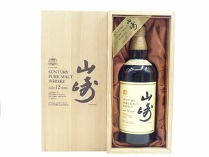 SUNTORY PURE MALT WHISKY サントリー ピュアモルト ウイスキー 山崎 12年 向獅子マーク 750ml 木箱入 未開封 古酒 X261473