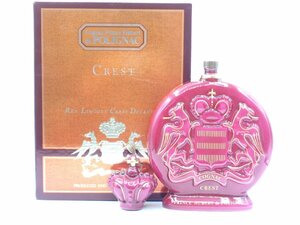 PRINCE HUBERT DE POLIGNAC CREST DECANTER プリンス ユベール ポリニャック クレスト 赤 ブランデー 陶器 替栓 箱入 未開封 古酒 B65451