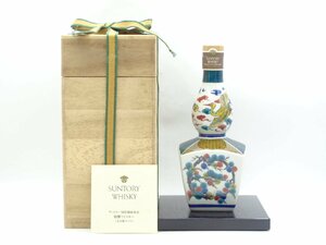 【同梱不可】SUNTORY WHISKY サントリー ウイスキー 九谷焼 陶器 未開封 古酒 500ml 43% X91150