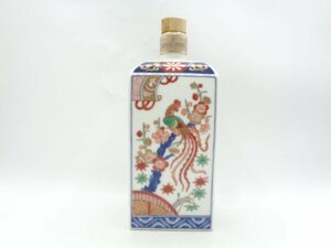 【同梱不可】SUNTORY WHISKY サントリー ウイスキー 有田焼 陶器ボトル 古伊万里手 染錦牡丹鳳凰絵 600ml 43% P030137