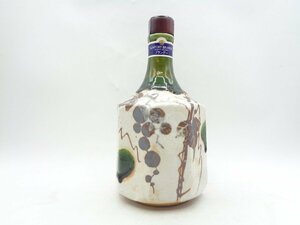 【同梱不可】SUNTORY BRANDY サントリー ブランデー 織部焼 織部葡萄文面取瓶 陶器 600ml 40% X264944