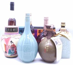 【同梱不可】1円スタート 世界のお酒 10本セット(ミニボトルセット含) 紹興酒 韓国のお酒 等 古酒 B64704