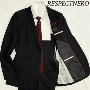 【極美品】リスペクトネロ　RESPECTNERO セットアップ　スーツ　ジャケット　高級ブラック　冠婚葬祭　フォーマル　Y6 L