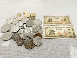 古銭 銀貨　外国硬貨 まとめて整理品　10銭　50銭等