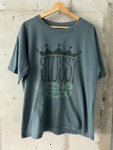 激レア スペシャル 80’s USA製 OLD STUSSY 黒タグ ステューシー クラウンプリント KING SIZE Tシャツ XL ビンテージ vintage 初期