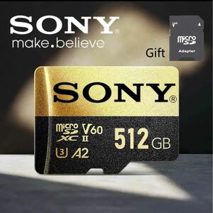 マイクロSDカードSONY 512GB XCI A2 V60 アダプター付き　新品