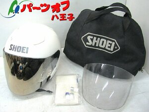 中古現状 ショウエイ ★ サイズ M Jストリーム ジェットヘルメット ホワイト 2006年製 SHOEI J-STREAM ヘルメットバッグ付
