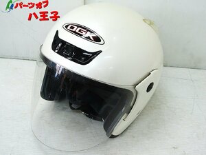 中古現状 OGK ★ サイズL 59-60cm テレオス2 TeleosⅡ ジェットヘルメット ホワイト 2008年製 Kabuto