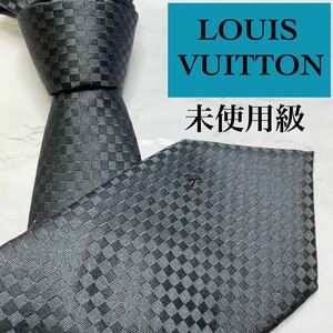 未使用級LOUIS VUITTON ネクタイ 近年モデル マイクロダミエ クラヴァット LVロゴ 定番 人気